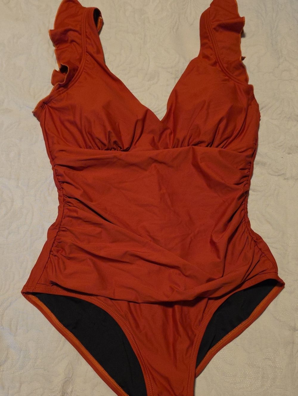 Rust Red One-Piece Swimsuit - Picture 1 of 3